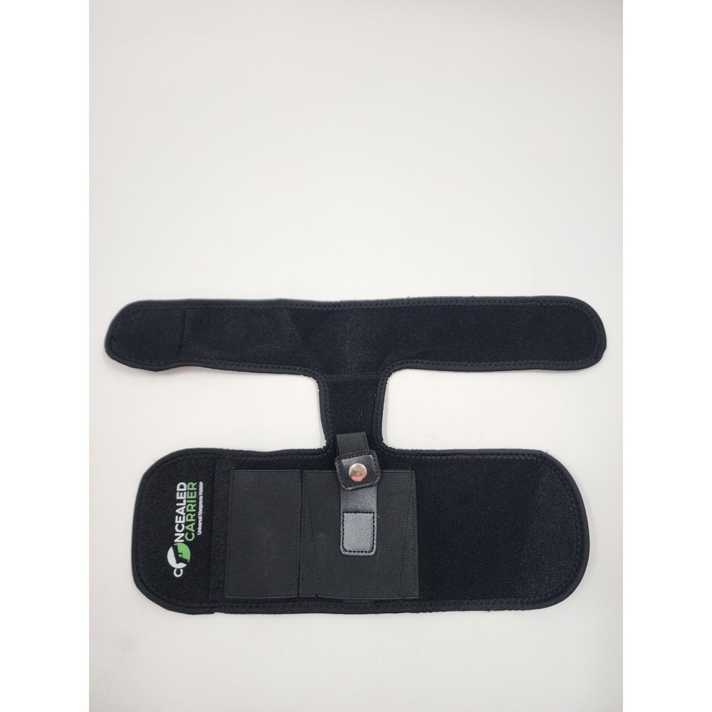 Concealed Carrier Universal Neoprene Ankle Holster Black with Mag Pouch